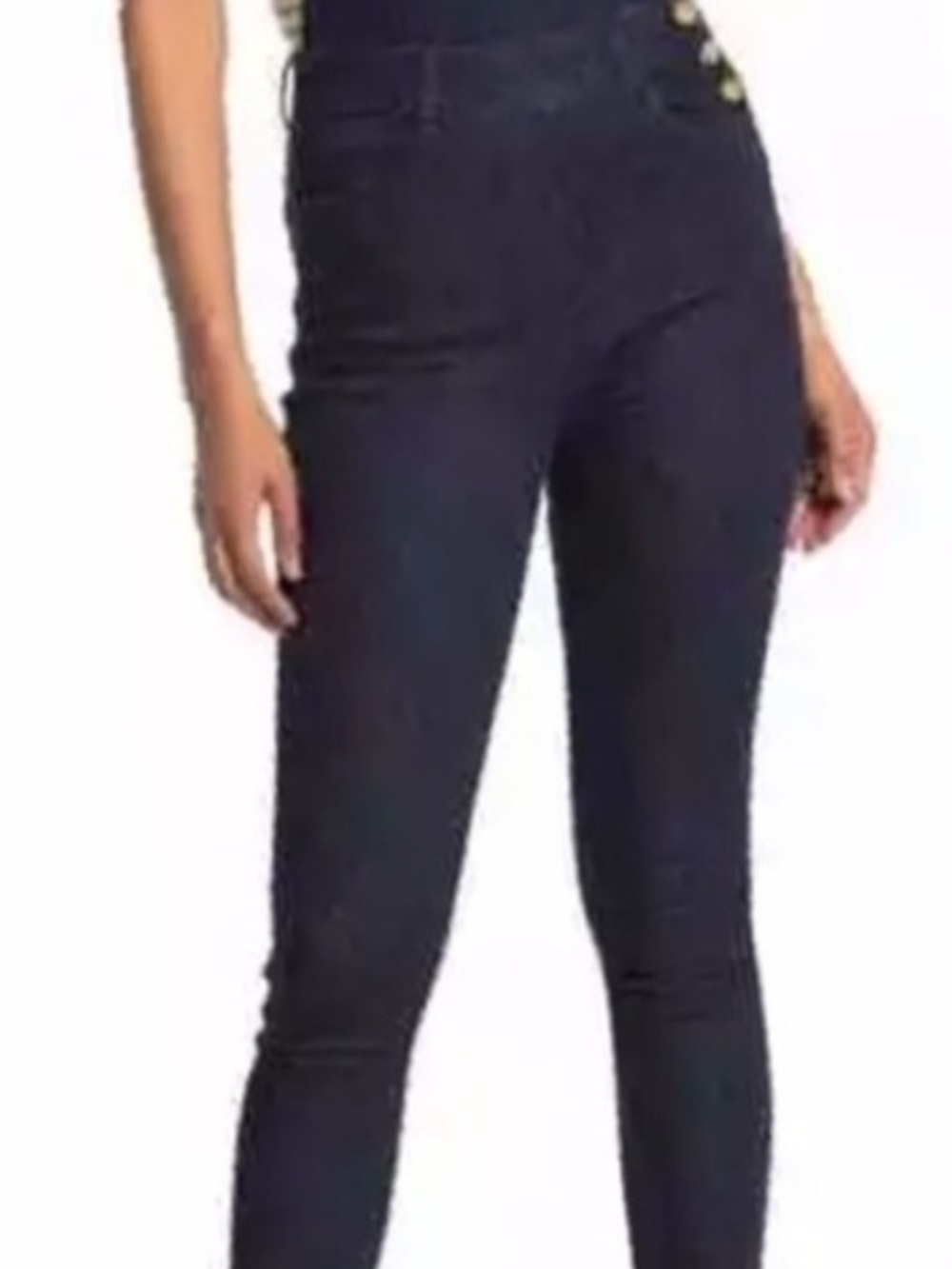 NWT We Wore What High Rise Skinny indigo blue Stretch Overalls XS